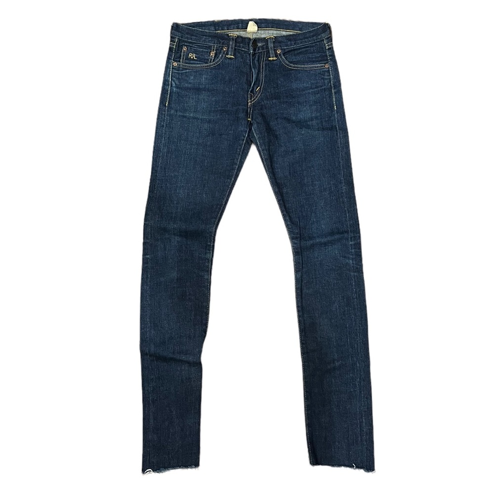 RRL Womans Blue Denim Skinny Jeans